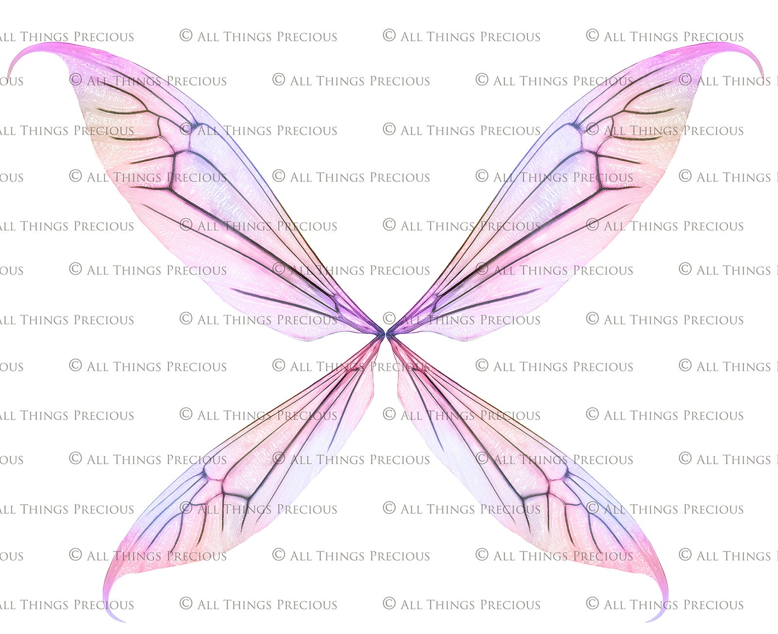 Digital Overlays for Photographers, Graphic design, scrapbooking and creatives.. Fairy Wings. High resolution, fine art digital assets for creating fantasy art.  Png overlay with transparent background. Magical Edit. Png Photo editing art assets.